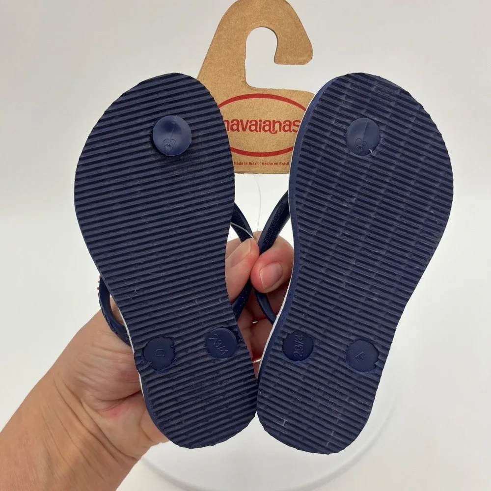 HAVAIANAS Kids Flip Flop Bundle 2 Pair NEW Thong Shoe Blue Beach Toddler 9 11 12